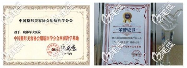 部分吸脂相關(guān)榮譽(yù)