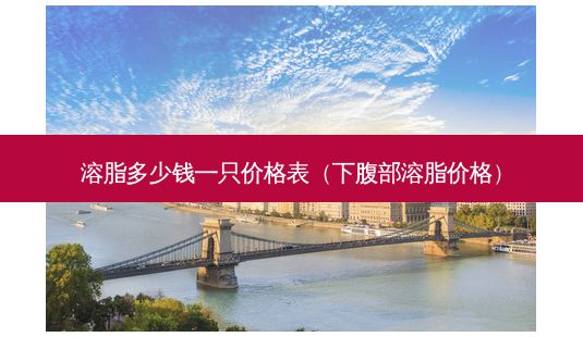 溶脂多少钱一只价格表(下腹部溶脂价格)-第1张图片-一诺整形网