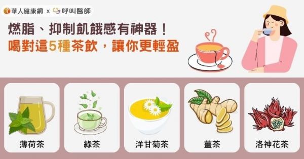 燃脂、抑制飢餓感有神器！喝對這5種茶飲，讓你更輕盈