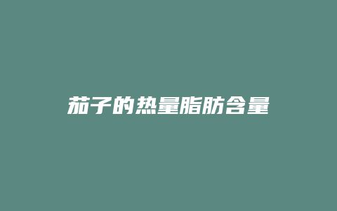 茄子的熱量脂肪含量