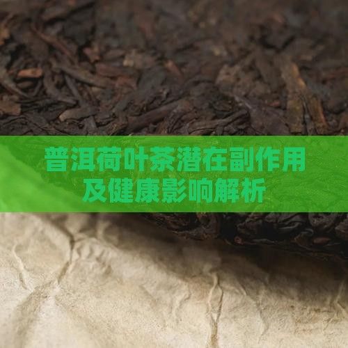 普洱荷叶茶潜在副作用及健康影响解析