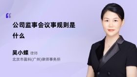 公司监事会议事规则是什么