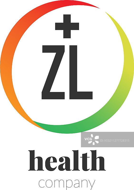 zl创意健康标志公司首字母图片素材