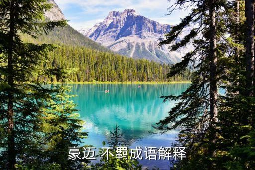 豪迈 不羁成语解释