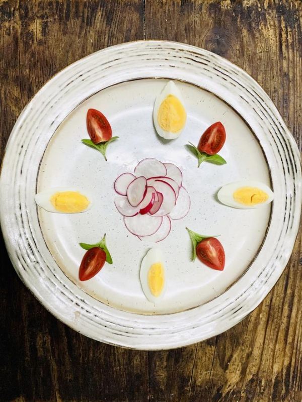 享瘦爽口轻食主义鸡蛋果蔬拼的做法