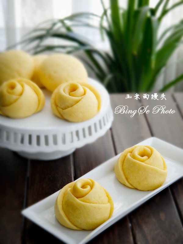 粗糧細做健康保健面食【玫瑰花玉米面饅頭】