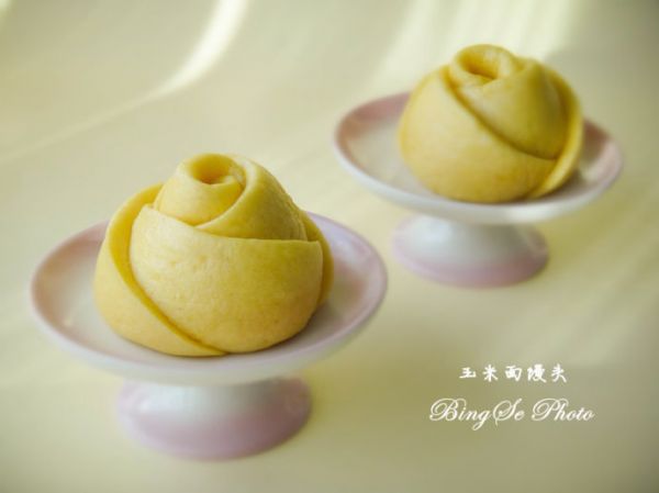 粗糧細做健康保健面食【玫瑰花玉米面饅頭】