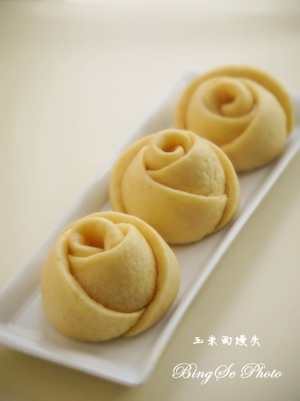 粗糧細做健康保健面食【玫瑰花玉米面饅頭】