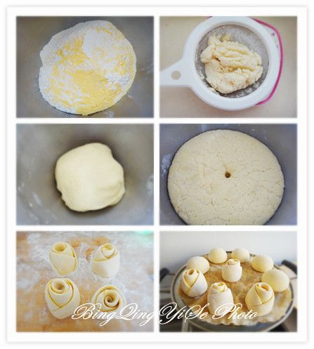 粗糧細做健康保健面食【玫瑰花玉米面饅頭】