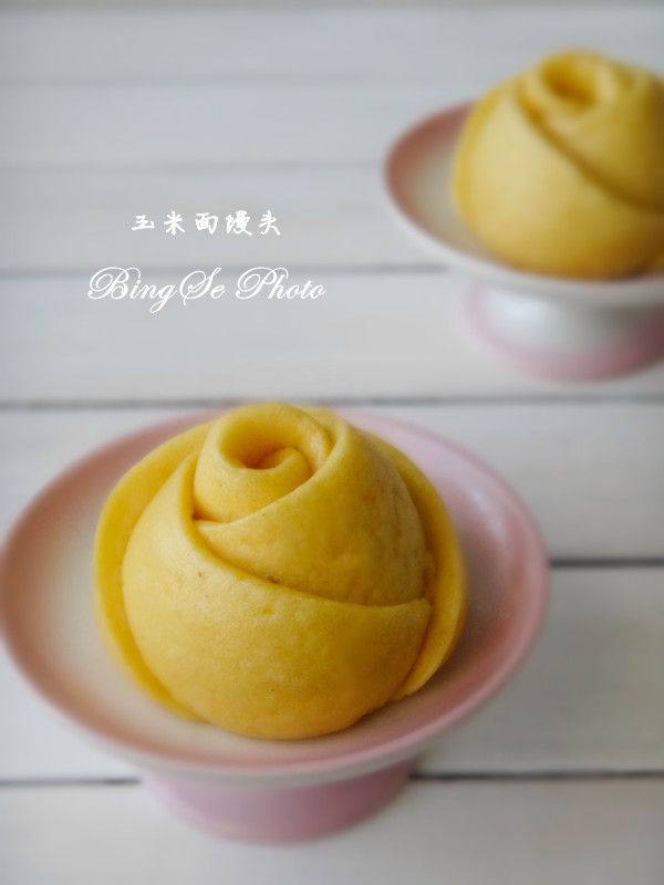 粗糧細做健康保健面食【玫瑰花玉米面饅頭】