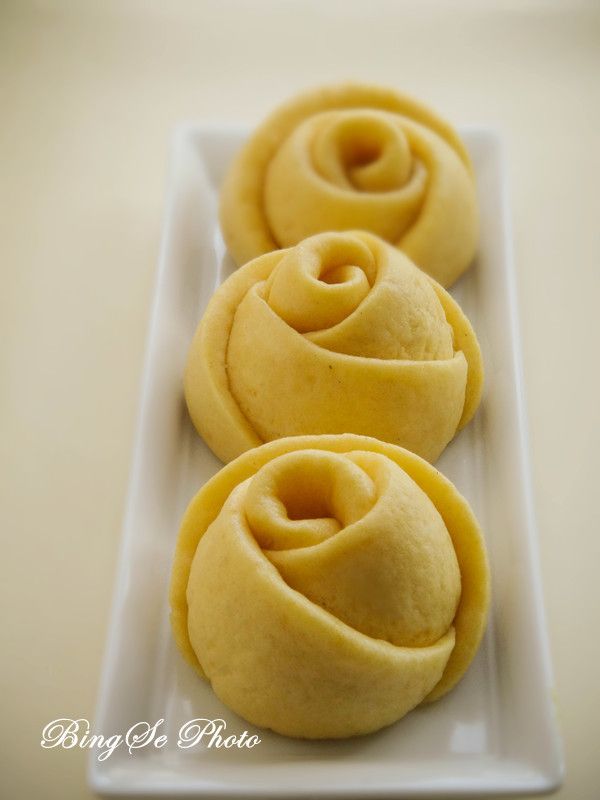粗糧細做健康保健面食【玫瑰花玉米面饅頭】
