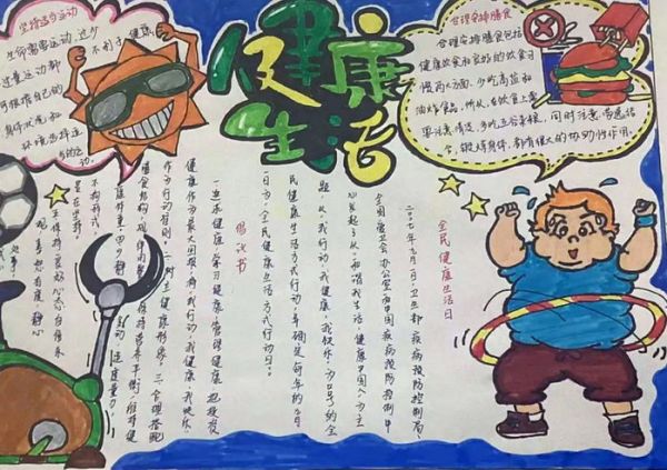 三减三健手抄报