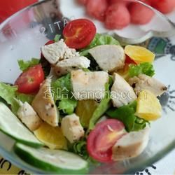 香橙雞胸肉蔬菜沙拉的做法[圖]