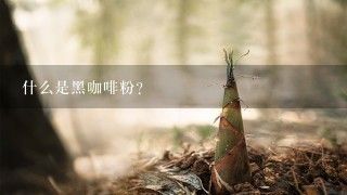 什么是黑咖啡粉？