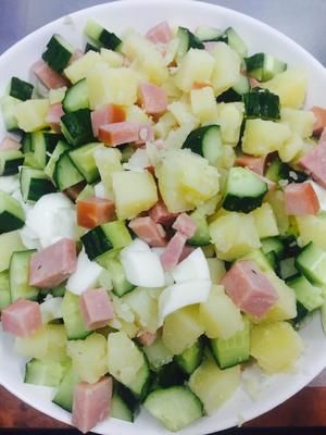 土豆沙拉 自制健康沙拉醬的做法 步驟3