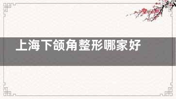 上海下颌角整形哪家好？探寻上海下颌角整形宝藏医院：上海华美|时光|丽格|仁爱整形的实力揭秘!