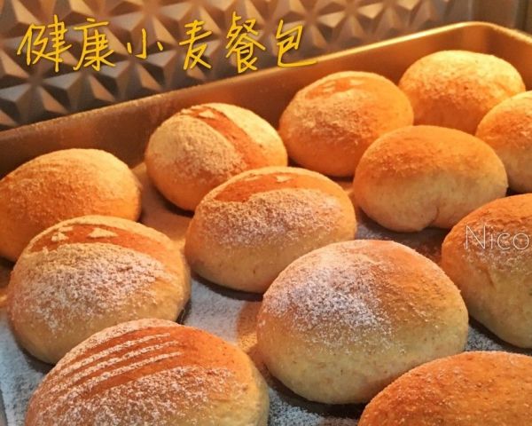 健康小麦餐包(红豆馅)（无需揉出膜）