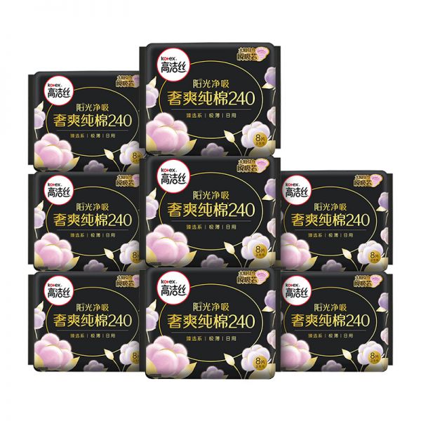 高潔絲天然陽(yáng)光奢爽純棉日用240mm8片×8包