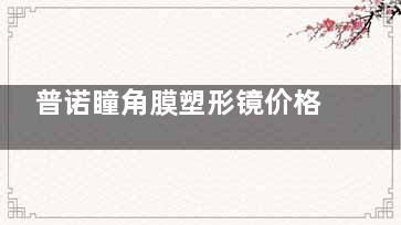 普諾瞳角膜塑形鏡價格公布！3000-10000元不等，各系列收費及特色分享！