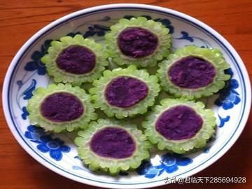 美食推薦：咸肉蒸花蟹、蠔油白蘑菇、紫薯苦瓜圈制作方法