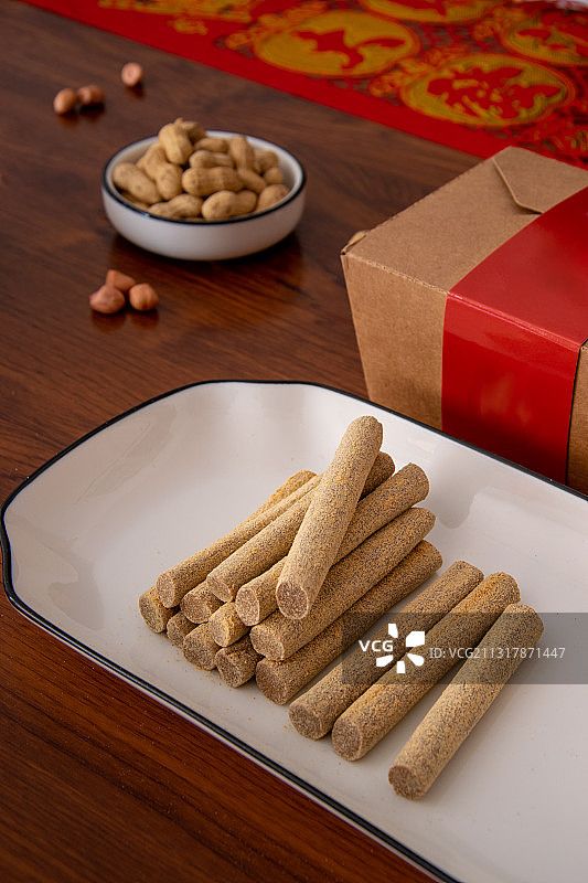 天津特色美食小吃豆根糖过年丰盛图片素材