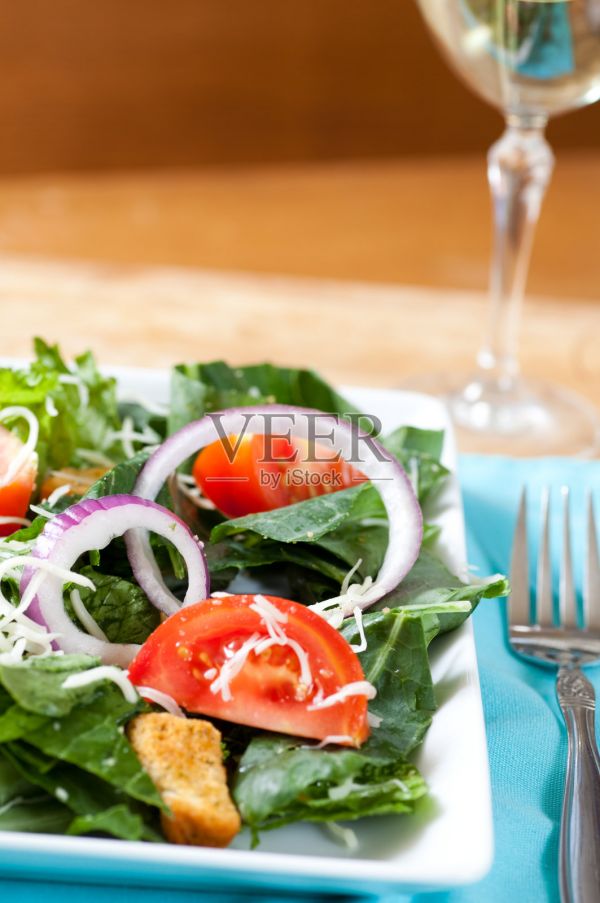 健康的沙拉晚餐照片摄影图片