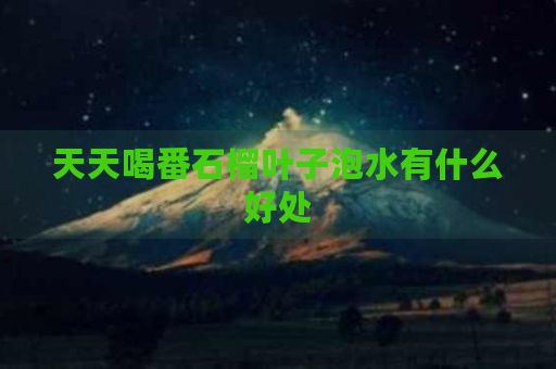 天天喝番石榴葉子泡水有什么好處
