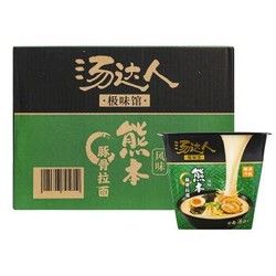 統(tǒng)一 湯達(dá)人 極味館 熊本風(fēng)味 豚骨拉面 方便面 105克*6碗 整箱裝 *2件