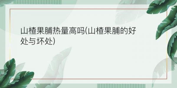山楂果脯熱量高嗎(山楂果脯的好處與壞處)