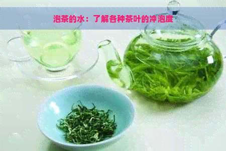 泡茶的水：了解各種茶葉的沖泡度
