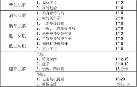 女性健身計(jì)劃