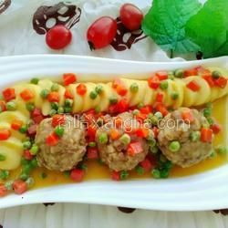 清蒸豆腐獅子頭的做法[圖]
