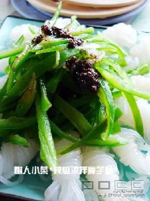 懶人小菜辣椒涼拌魔芋絲做法
