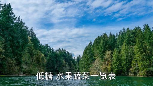 低糖 水果蔬菜一覽表