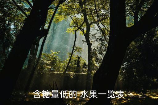 含糖量低的 水果一覽表