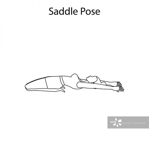 鞍式瑜伽锻炼大纲健康图片素材
