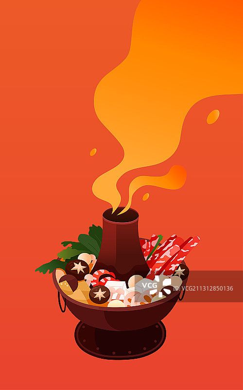新年火鍋團(tuán)圓飯圖片素材