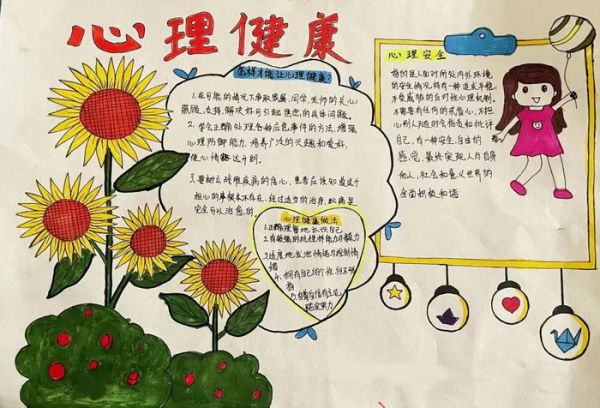 阳光心灵心理健康手抄报简单