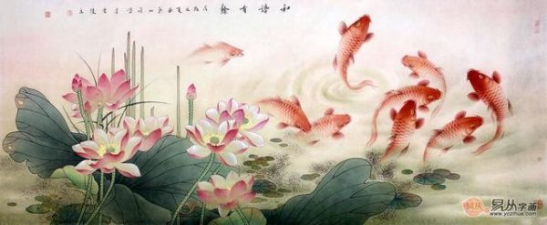 名家国画“健康鱼”送礼的最佳选择，寓意生活的幸福长久