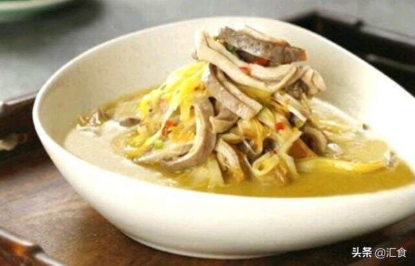 花雕酒燜松子肉、酸湯豬肚浸黃花菜、椒鹽炸豆角