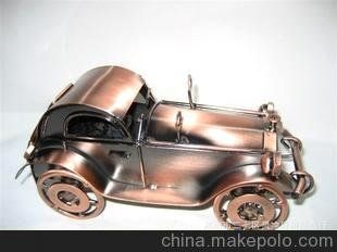 廠家直銷 復(fù)古老爺車車模 創(chuàng)意禮品 鐵藝工藝品模型 復(fù)古老爺車