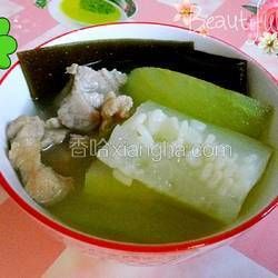海帶毛瓜瘦肉湯的做法[圖]