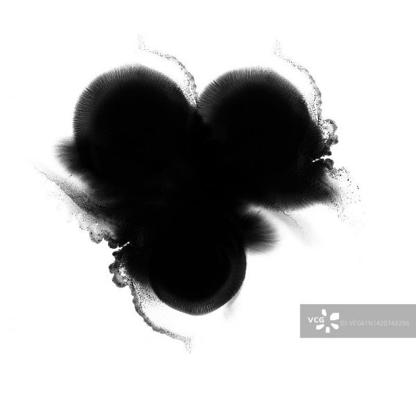 黑色顏料在空白畫布上滑動(dòng)。圖片素材