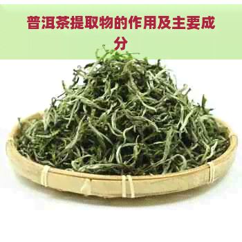 普洱茶提取物的作用及主要成分