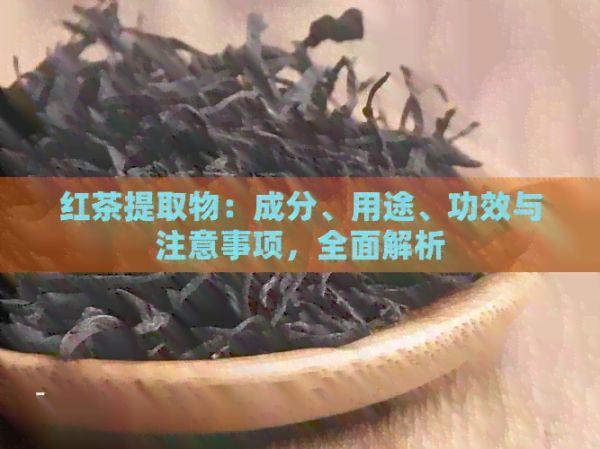 紅茶提取物：成分、用途、功效與注意事項，全面解析