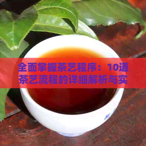 全面掌握茶藝程序：10道茶藝流程的詳細(xì)解析與實踐技巧