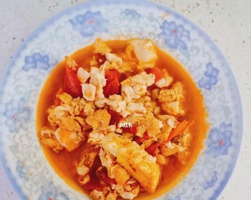 家常美食——鮮豆腐炒西紅柿（健康易做）