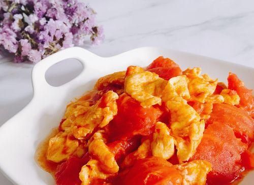 家常美食——鮮豆腐炒西紅柿（健康易做）
