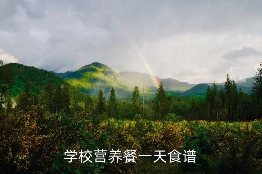 学校营养餐一天食谱