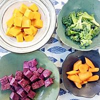 「回家菜譜」——烤時(shí)蔬藜麥大蝦沙律配堅(jiān)果酸奶汁的做法圖解1
